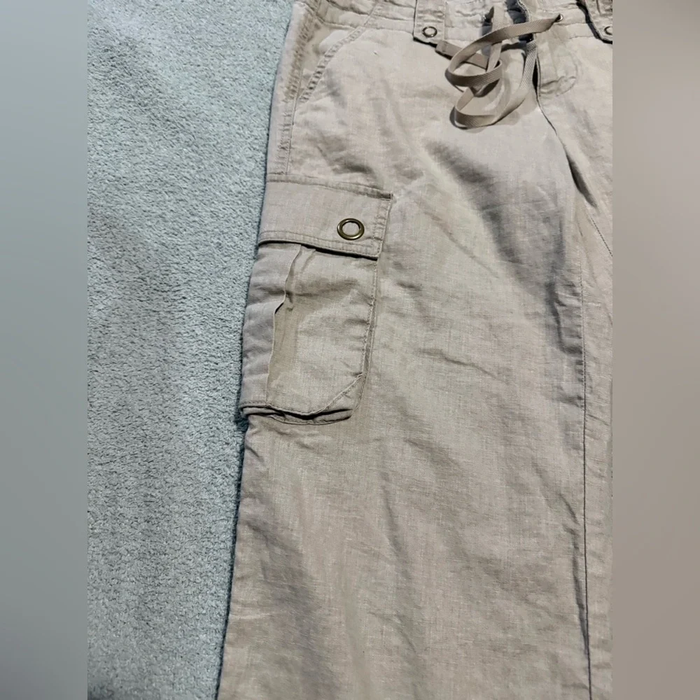 Tommy Hilfiger Tan Cargo Pants Vintage Linen / Cotton
